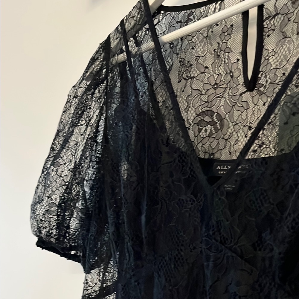 NWT All Saints | Rayna maxi dress | Black | Size 6 - Picture 5 of 16